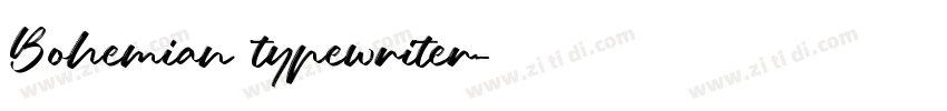 Bohemian typewriter字体转换